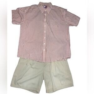 Chaps Ralph Lauren Shorts & Tommy Hilfiger Plaid Shirt Set – Men’s XXL/40 #84